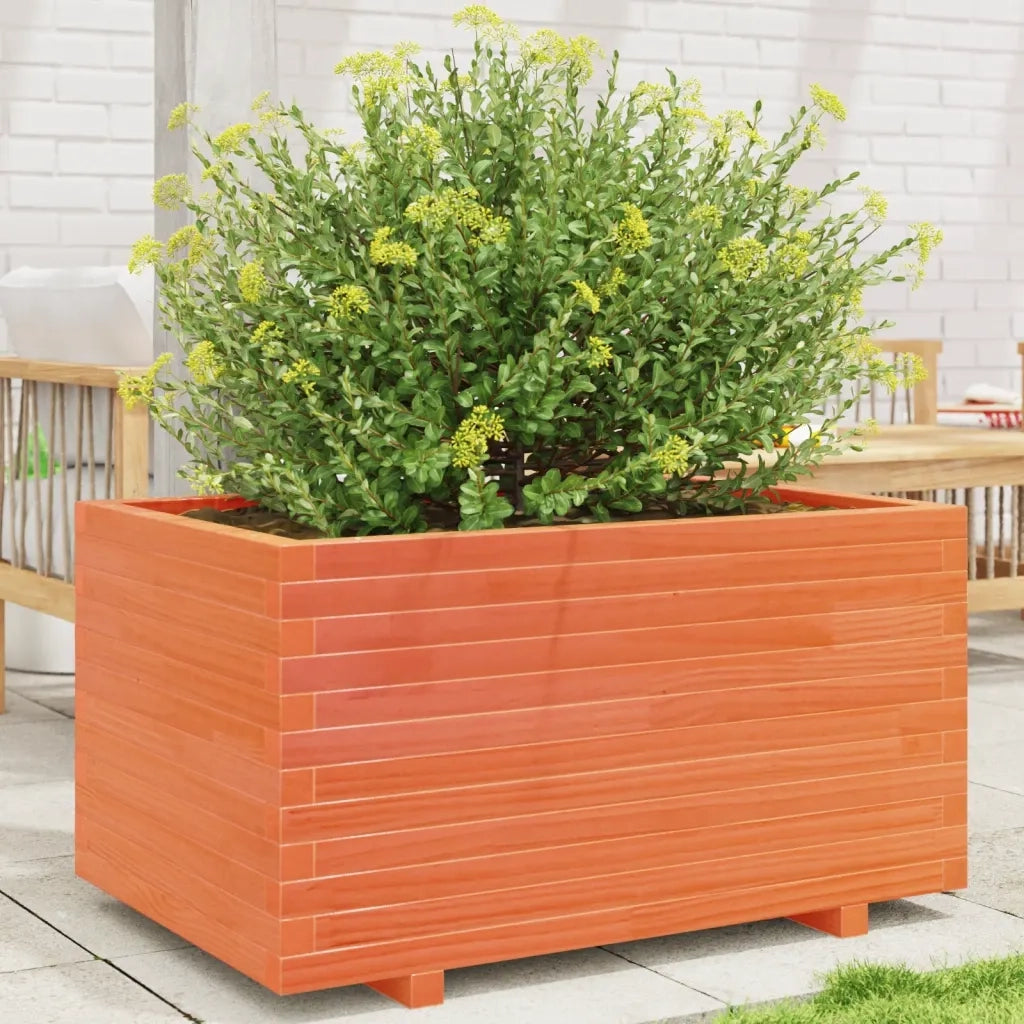 Fioriera Giardino Marrone Cera 90x60x49,5cm Legno Massello Pino 3282566