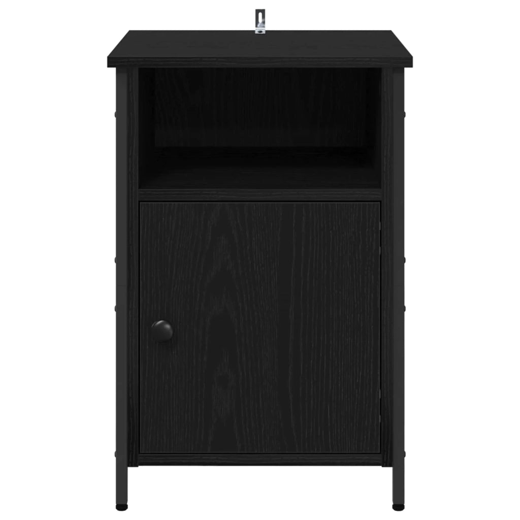Armadio da Notte Rovere Nero 40 x 42 x 60 cm Legno multistrato 881836