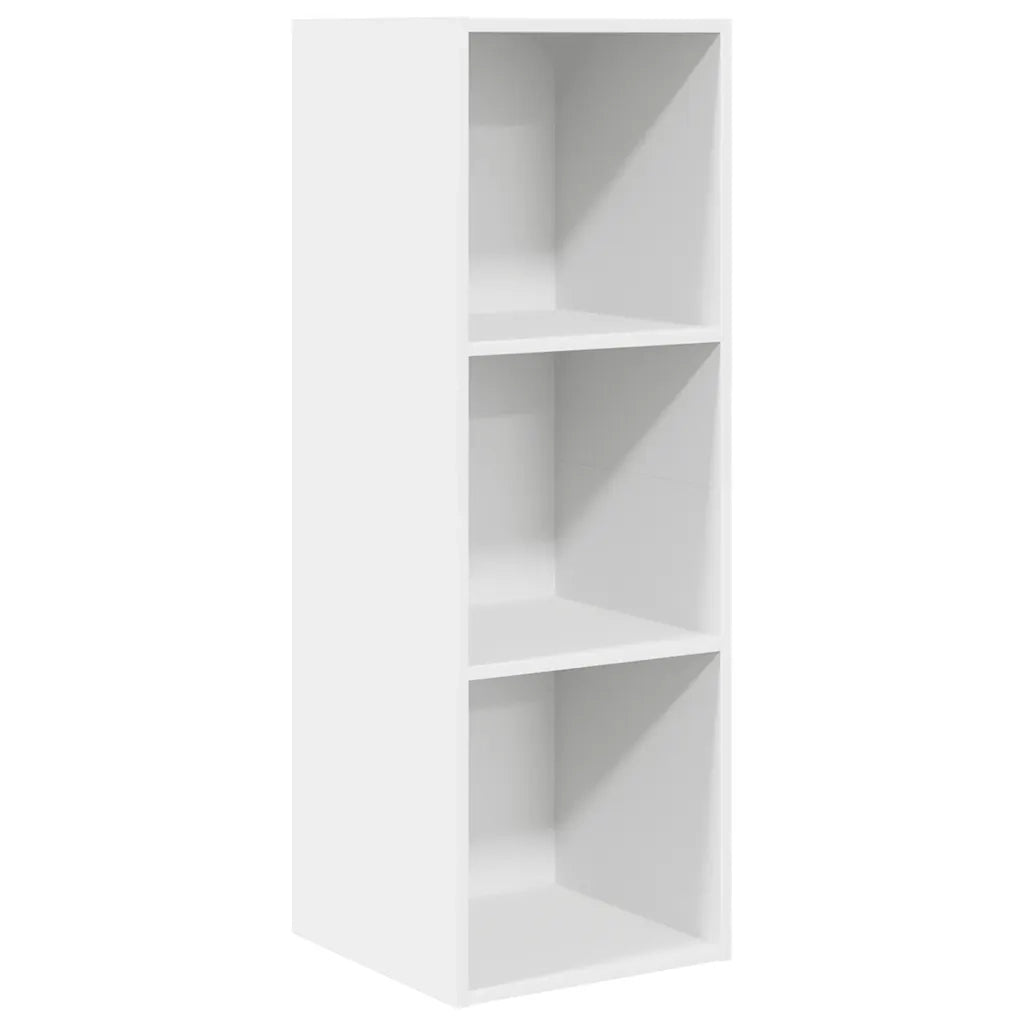 Mobile TV da Parete Bianco 37x37x107 cm in Legno Multistrato 805480