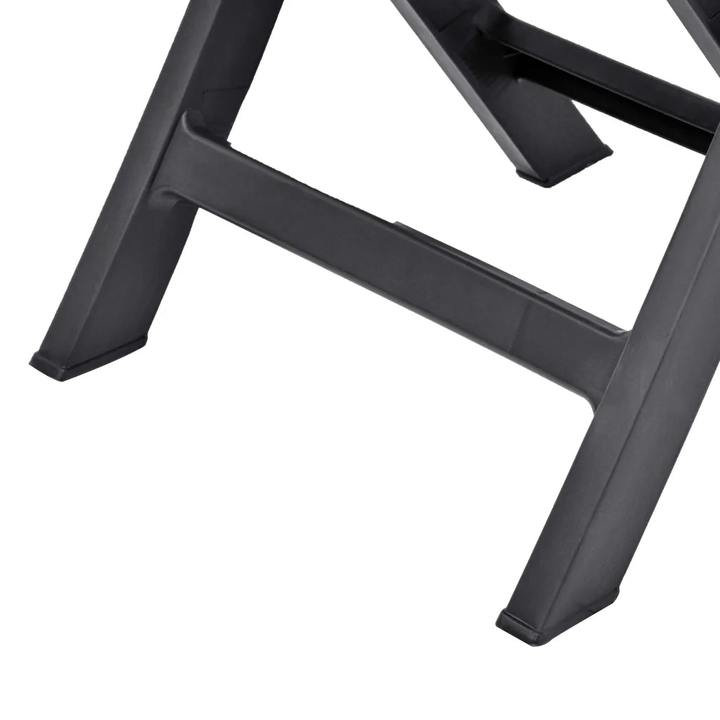 Sedie da Giardino Pieghevoli 2 pz in Plastica Antracite 48787