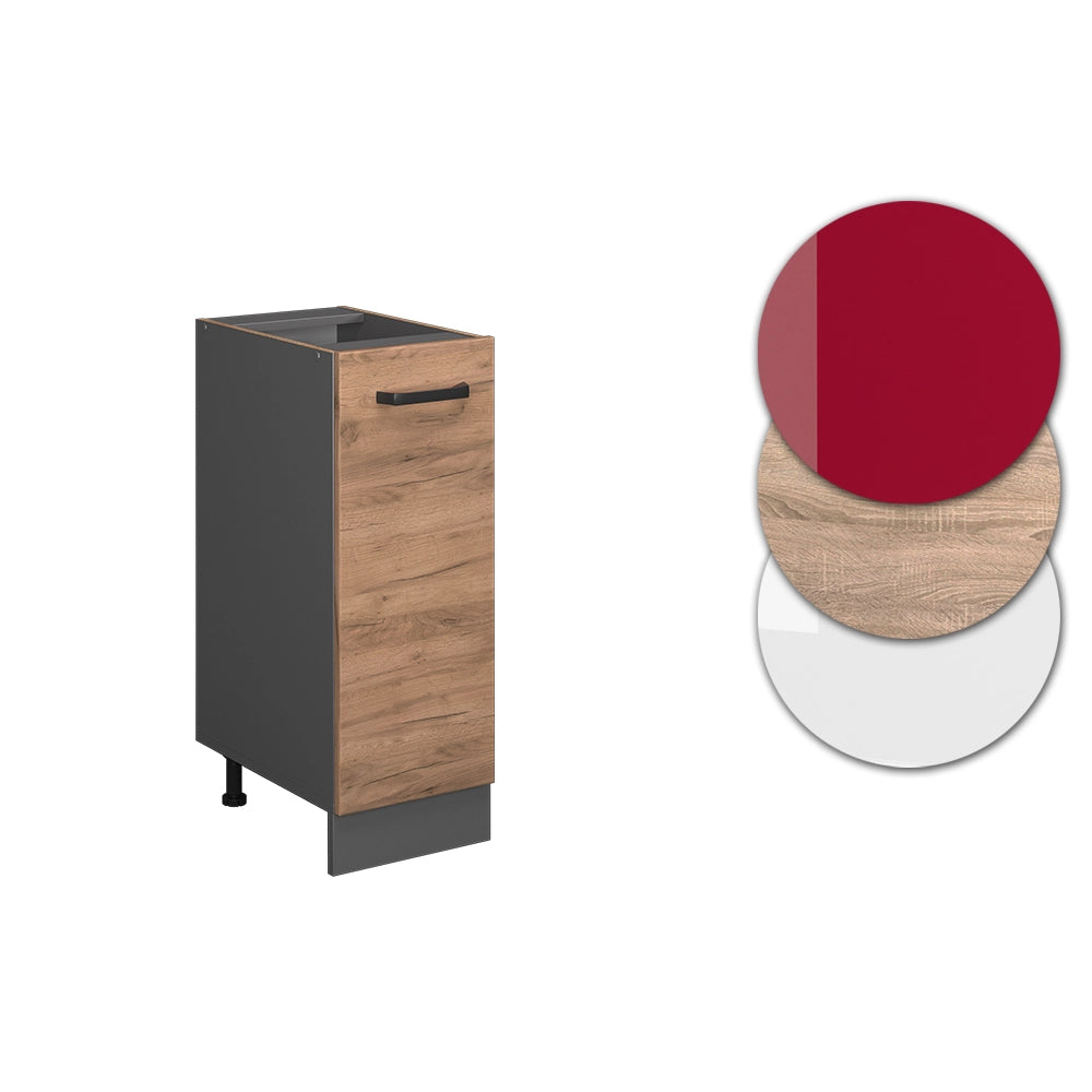 Armadio cucina dispensa alto R-Line Rovere dorato/Antracite 30 cm, PL Antracite Vicco
