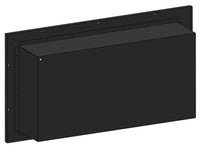 Camino a Bioetanolo da Parete/Incasso 90x49 cm Frame 900 Inox con Vetro