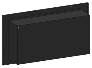 Camino a Bioetanolo da Parete/Incasso 90x49 cm Frame 900 Inox con Vetro