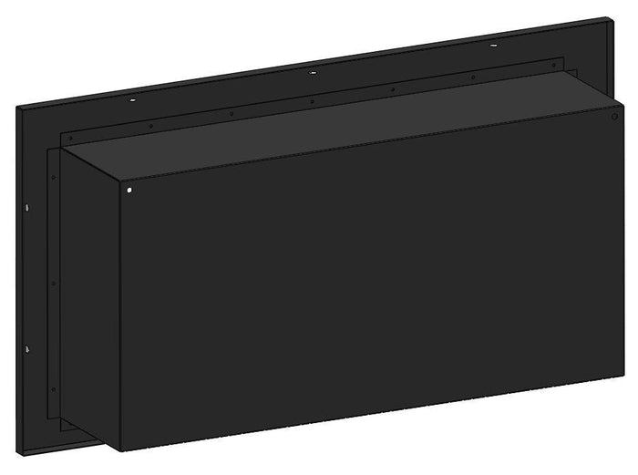 Camino a Bioetanolo da Parete/Incasso 90x49 cm Frame 900 Inox con Vetro