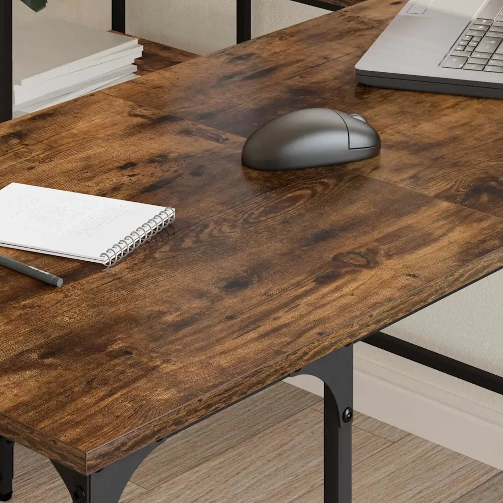 Scrivania Rovere Fumo 139x139x75 cm in Legno Multistratocod mxl 132563