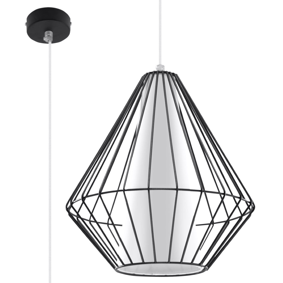 Lampada a sospensione DEMI nero