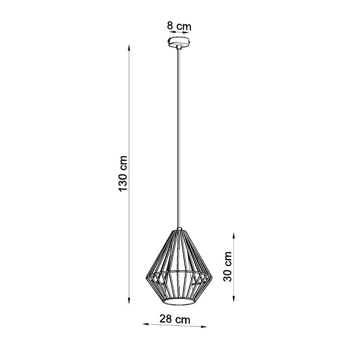 Lampada a sospensione DEMI nero