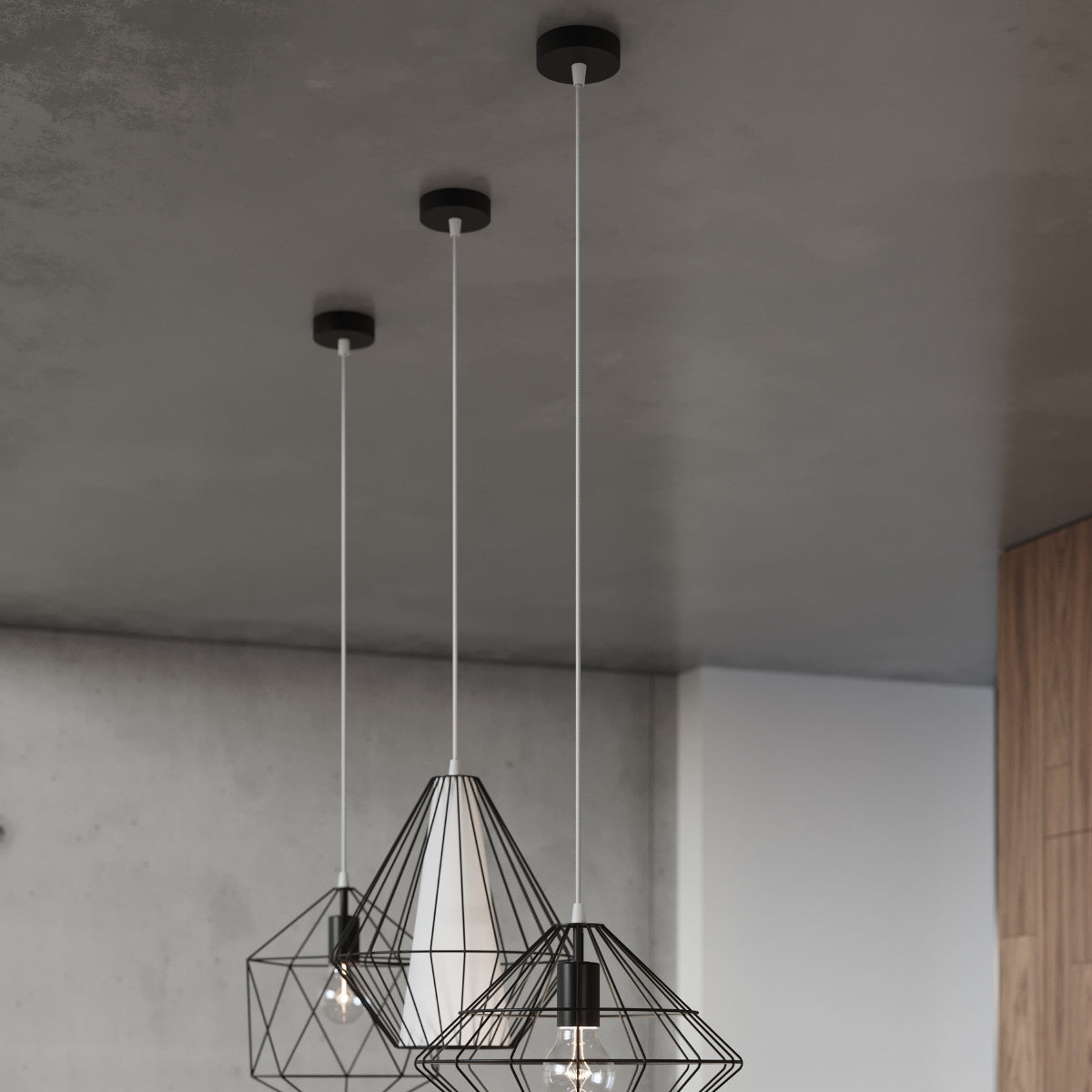Lampada a sospensione DEMI nero