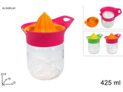 1 Pezzo Spremiagrumi Manuale in Vetro con Contenitore Vari Colori