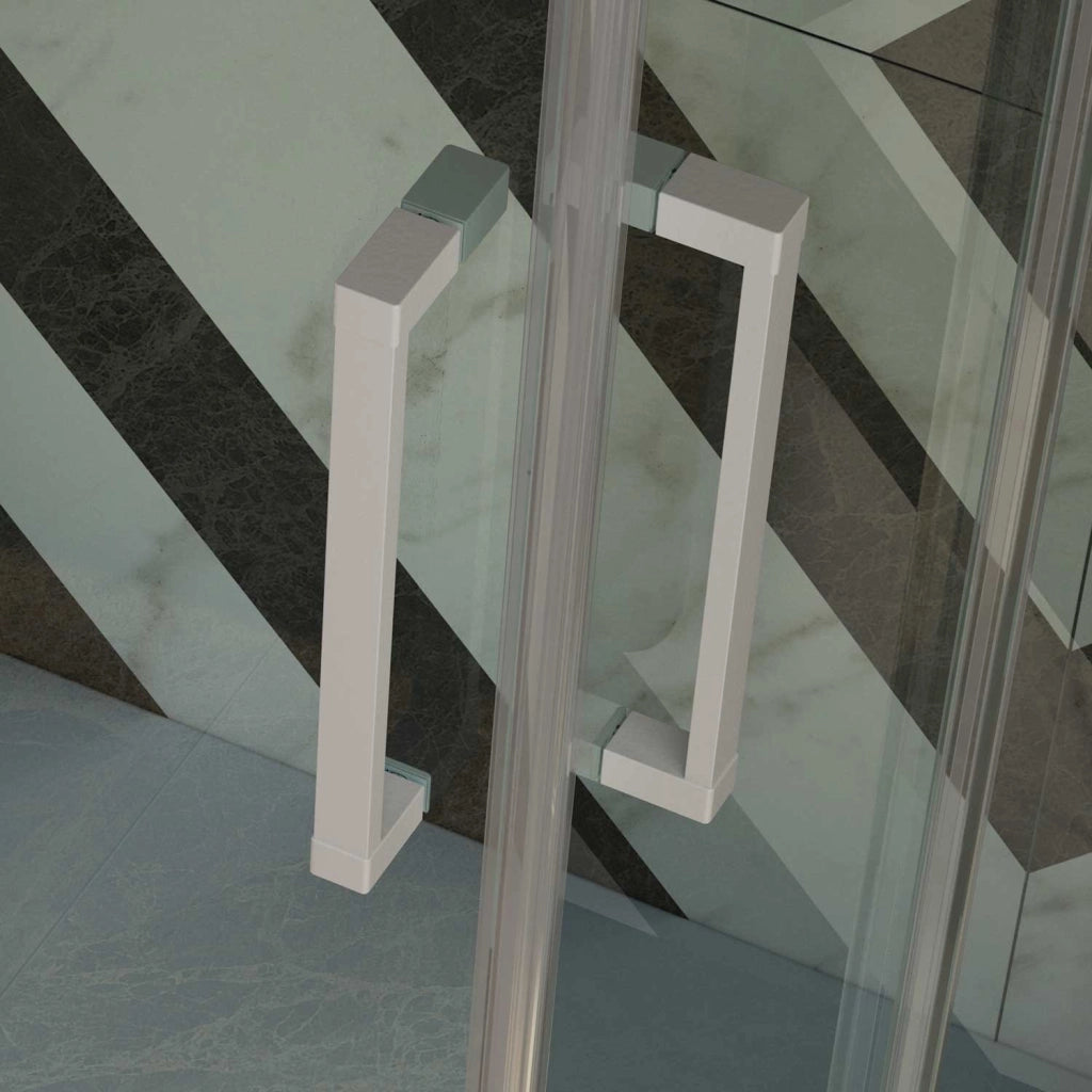 Box Doccia 70x75 CM H 200 Vetro Trasparente Profilo Bianco mod. Lite