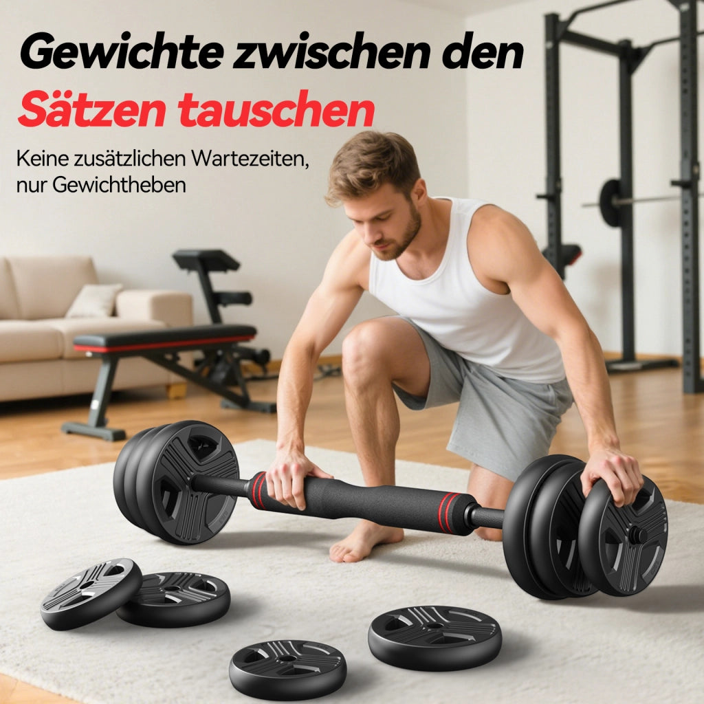 Set manubri regolabili 10-20kg ¨C zephmum ¨C 2 pezzi, kettlebell, bilanciere