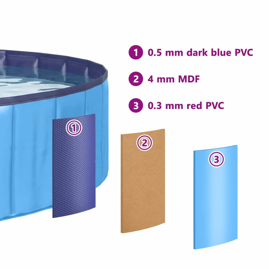 Piscina per Cani Blu ?300 x 38 cm PVC Spesso CFW5665705