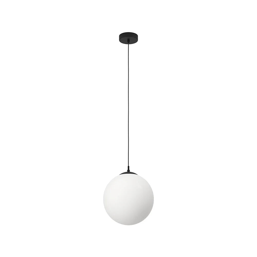 Lampadario Contemporaneo Rondo 3 1 Luce Acciaio Nero