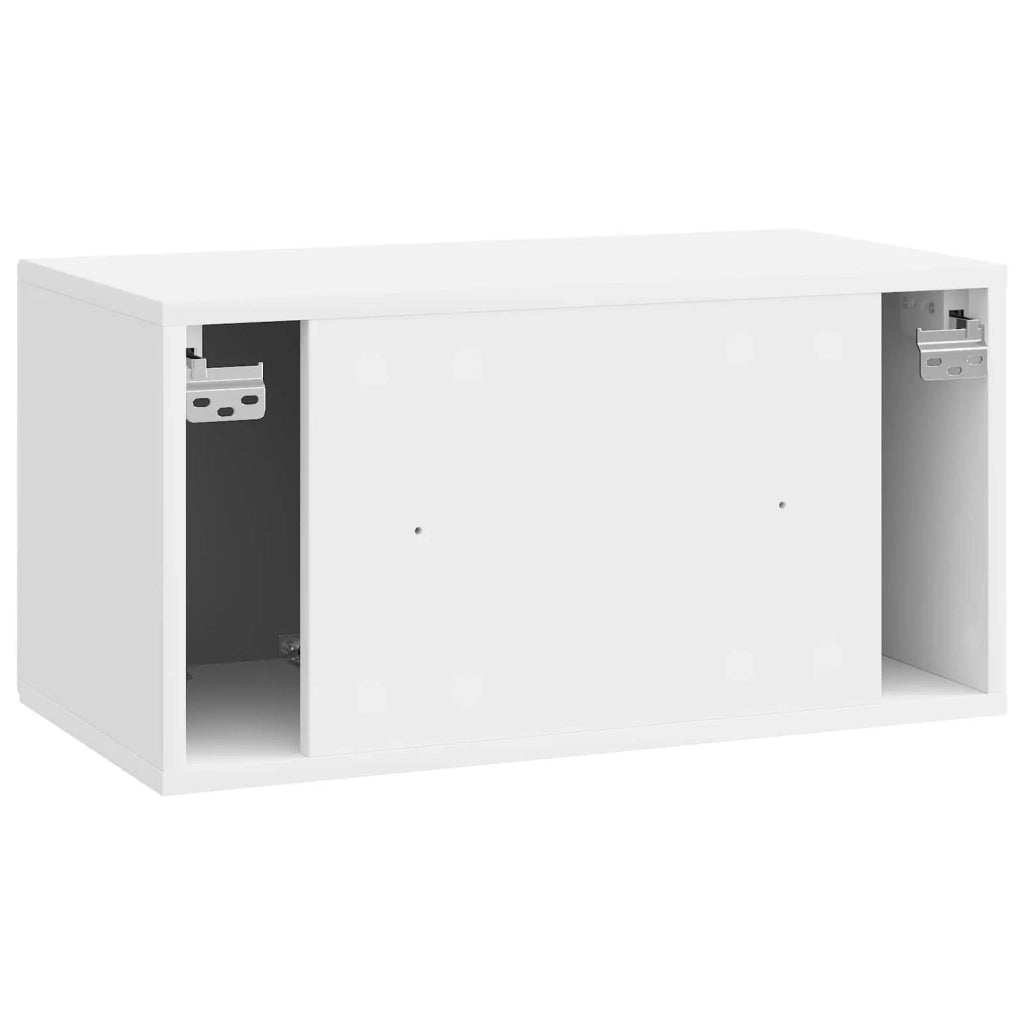 Mobile Porta TV da Muro Bianco Lucido 59,5 x 31 x 30 cm