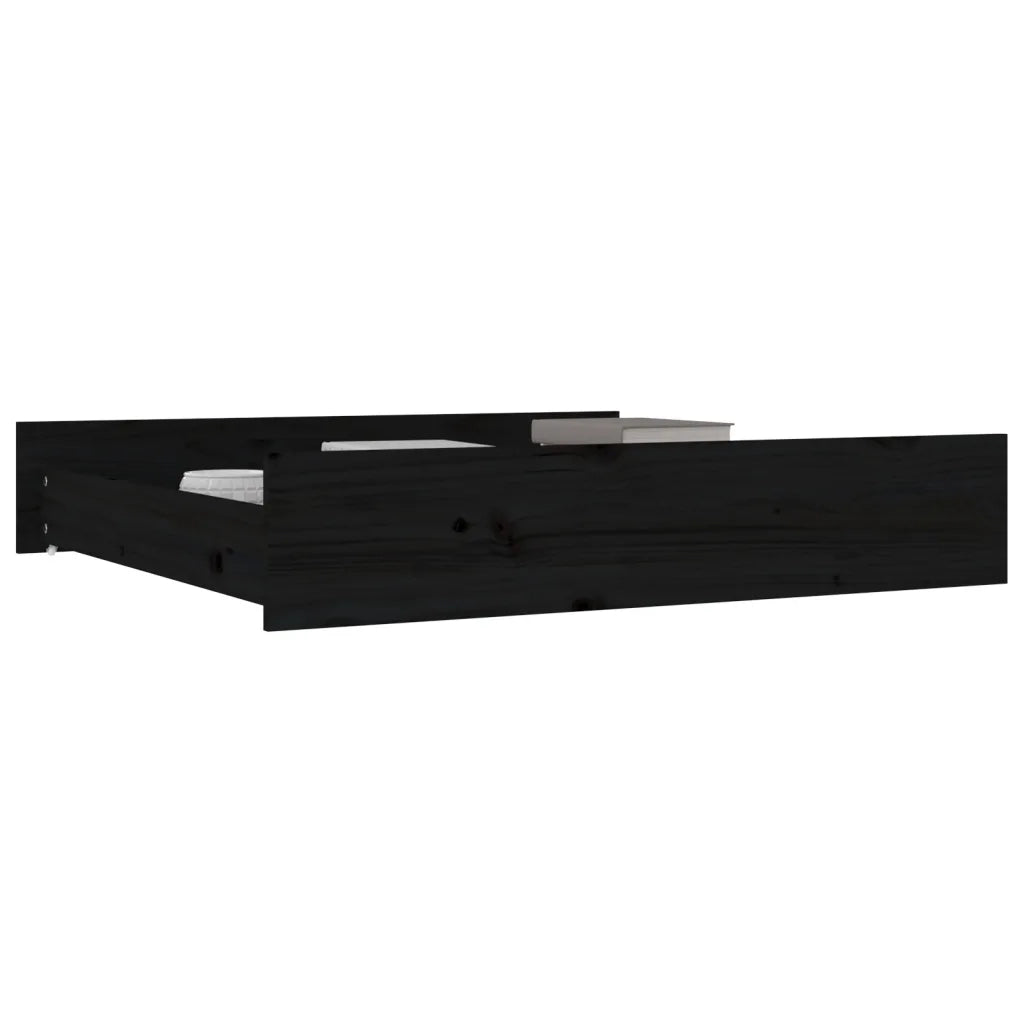 Cassetti per Letto 2 pz in Legno Massello di Pino Nero cod mxl 77333