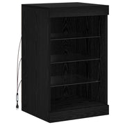 Credenza | Madia LED Rovere Nero 41 x 37 x 67 cm Legno multistrato
