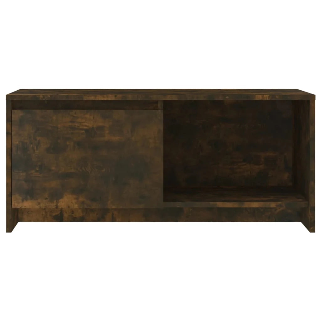Mobile TV multimediale scaffale per televisione televisione buffet sala da pranzo soggiorno camera da letto rovere affumicato 90 x 35 x 40 cm derivati ​​del legno marrone 02_0027404