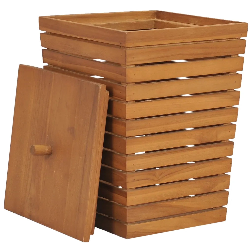 Cesto Portabiancheria 30x30x45 cm in Massello di Teak cod mxl 49650