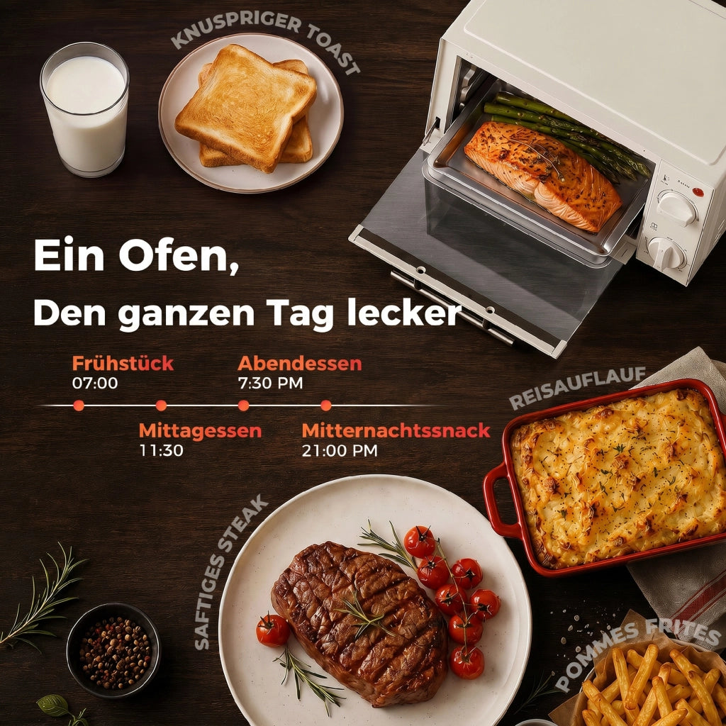 Forno Mini ¨C Zephmum ¨C 9 L Acciaio Inox Cremewei?