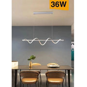 Trade Shop - Lampadario Led Sospensione 36w Moderna Twist Bianco Luce 6500k 3000k 4000k B65-b - -bianco Caldo      -