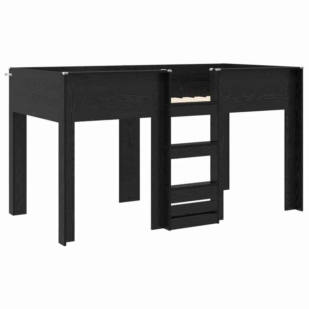 Letto a Castello per Bambini Rovere Nero 100 x 200 cm 3410500