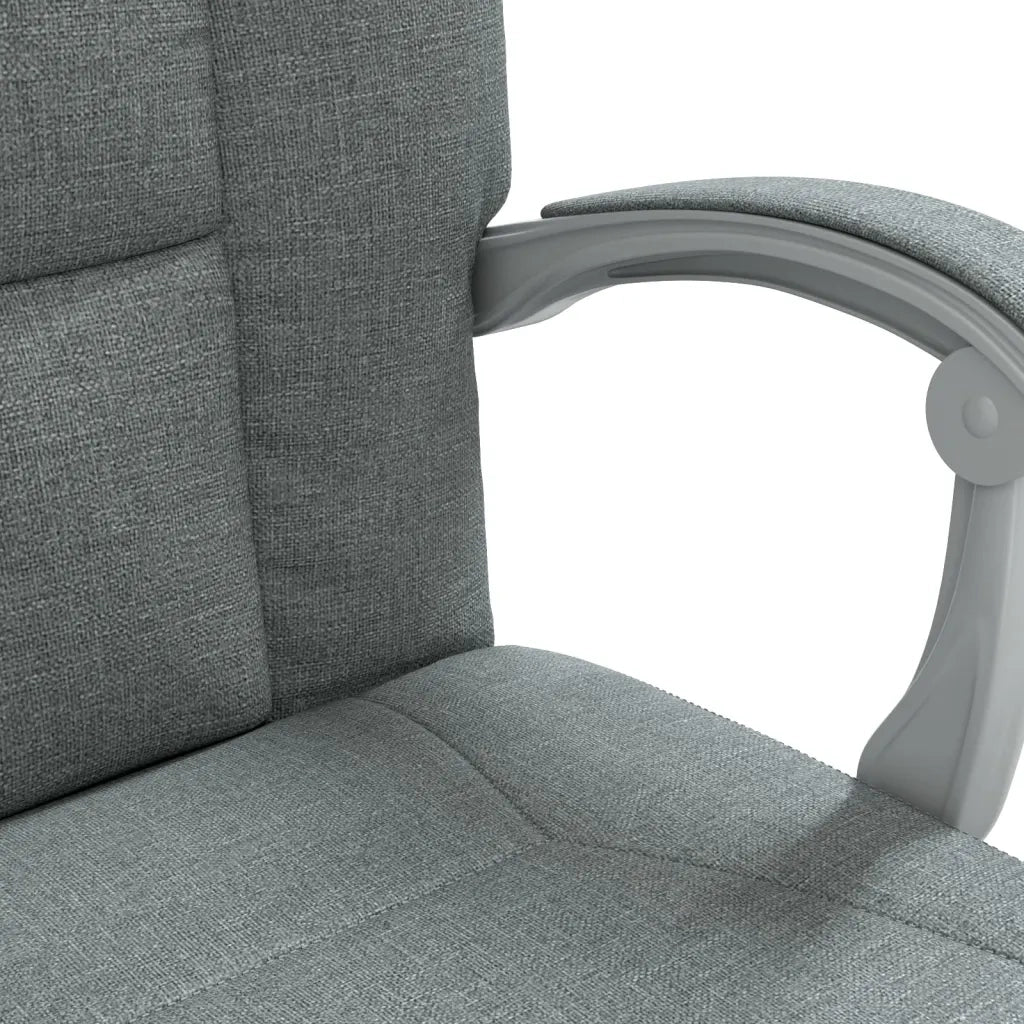 Sedia da Ufficio Reclinabile Grigio Scuro in Tessuto 349638