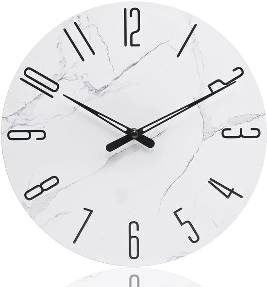 Orologio a controllo remoto, 30 cm orologio a controllo remoto da parete in vetro, orologio da parete moderno a controllo remoto con grande faccia oraria, orologio da cucina per cucina, soggiorno, ufficio, camera da letto