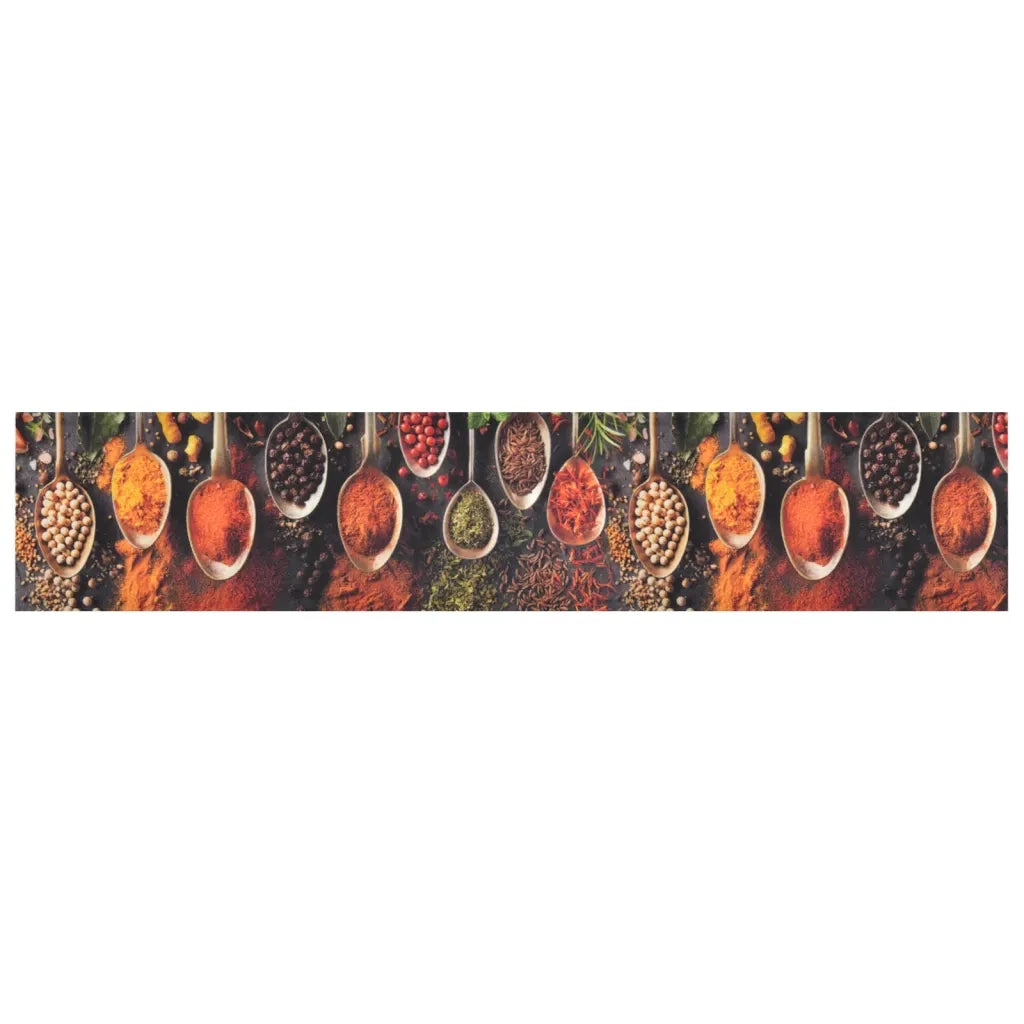 Tappeto da Cucina Lavabile-Tappetino da Cucina Cucchiai e Spezie 60x300 cm Velluto