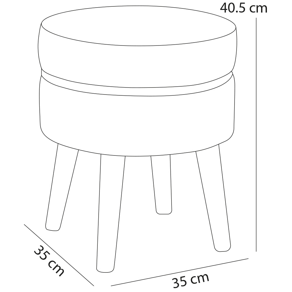 Pouf Sgabello Rotondo Rosa Design Moderno Poggiapiedi con Rivestimento Velluto