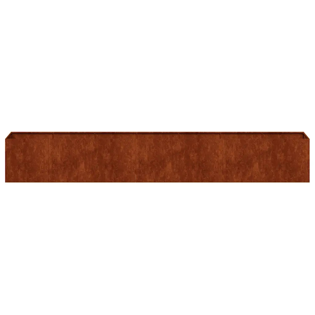 Fioriera Arrugginita 280x40x40 cm in Acciaio Corten 860695