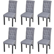 Sedie da Pranzo 6 pz Grigio Chiaro in Tessuto cod mxl 15103