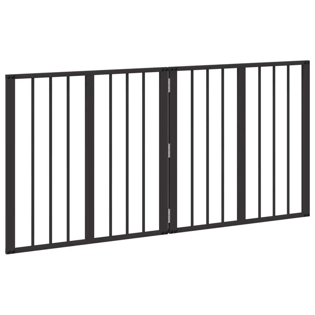 Cancello per cani 2 pcs Nero 60 x 60 cm Acciaio zincato 892019