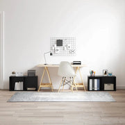 Set mobile TV 2 pz Rovere Nero Legno ingegnerizzato 3393559
