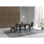 Tavolo allungabile 120/380x90 cm Flame telaio Antracite - Noce