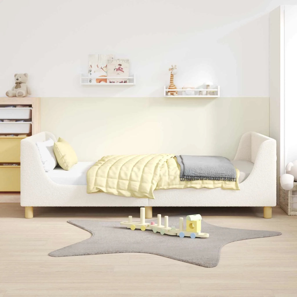 Struttura letto bambini con testata Crema 80 x 200 cm