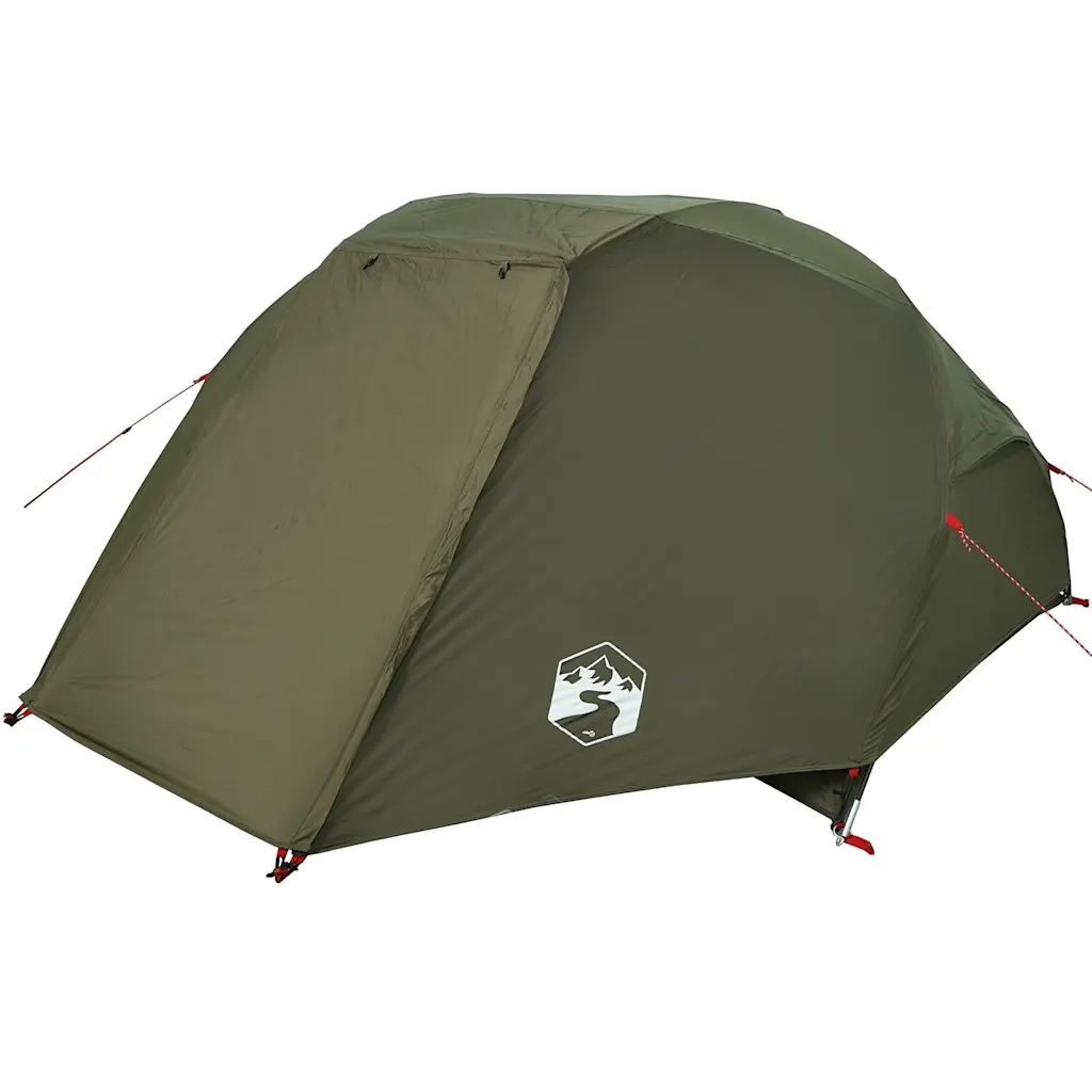 Tenda da Pesca per 5 Persone-Tenda da campeggio Verde Oliva Impermeabile 698028