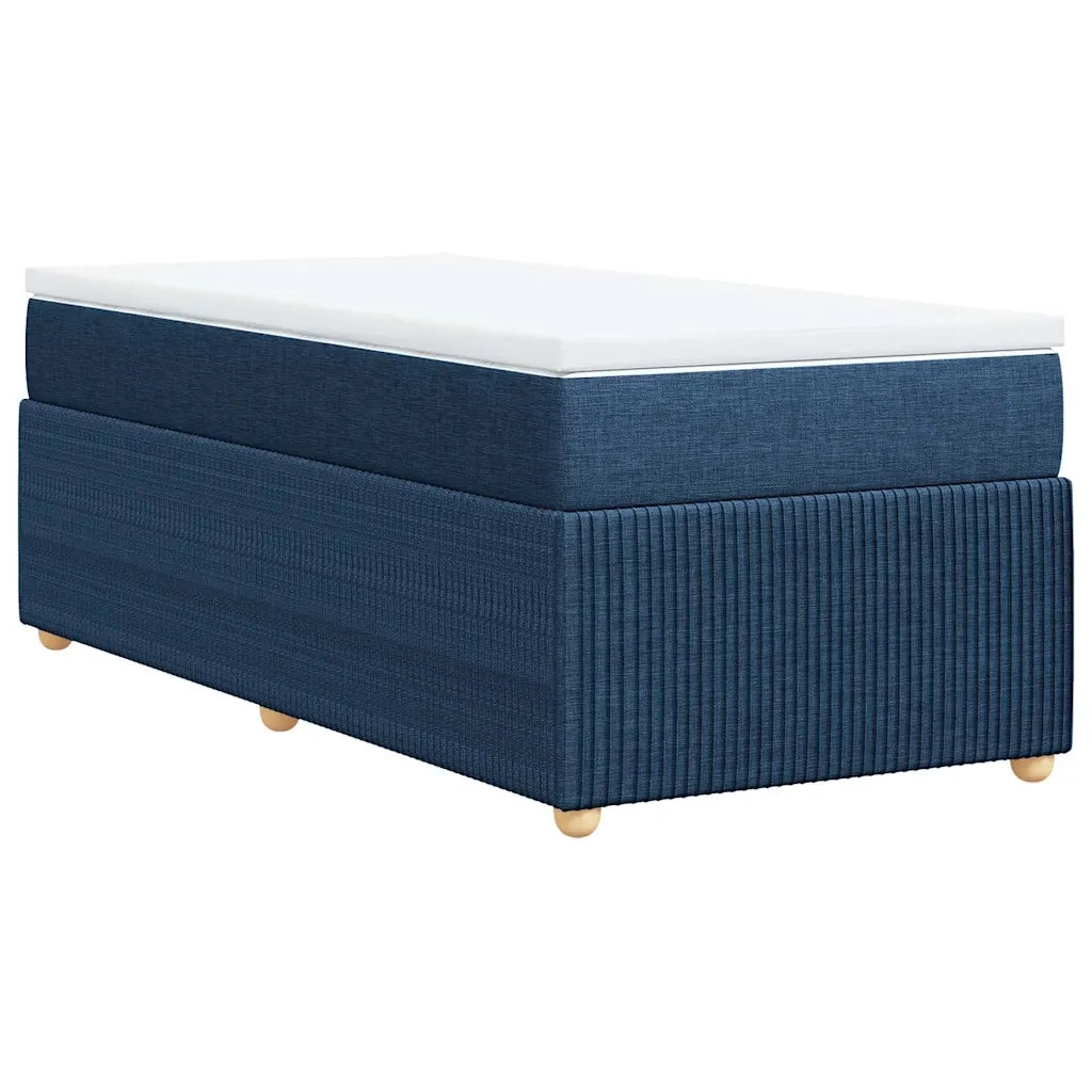 Giroletto a Molle con Materasso Blu 90x190 cm in Tessuto