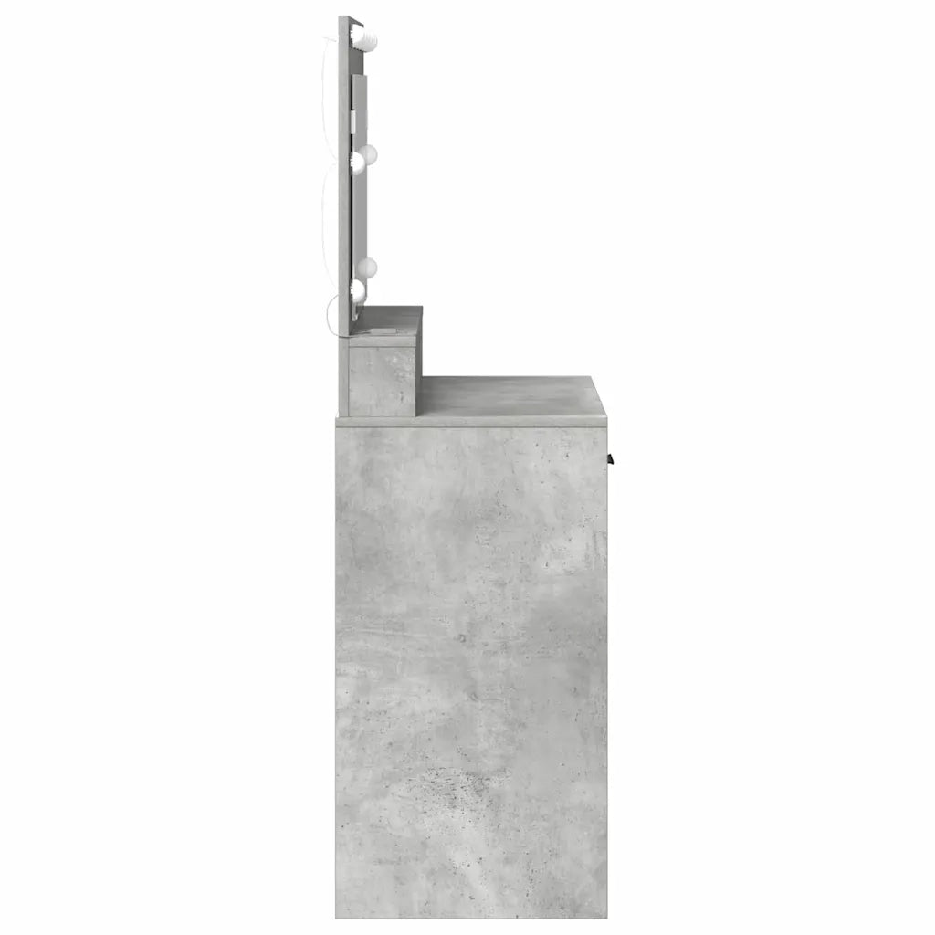 Tavolo da Trucco con cassetto Grigio cemento 79 x 41 x 135 cm 865085