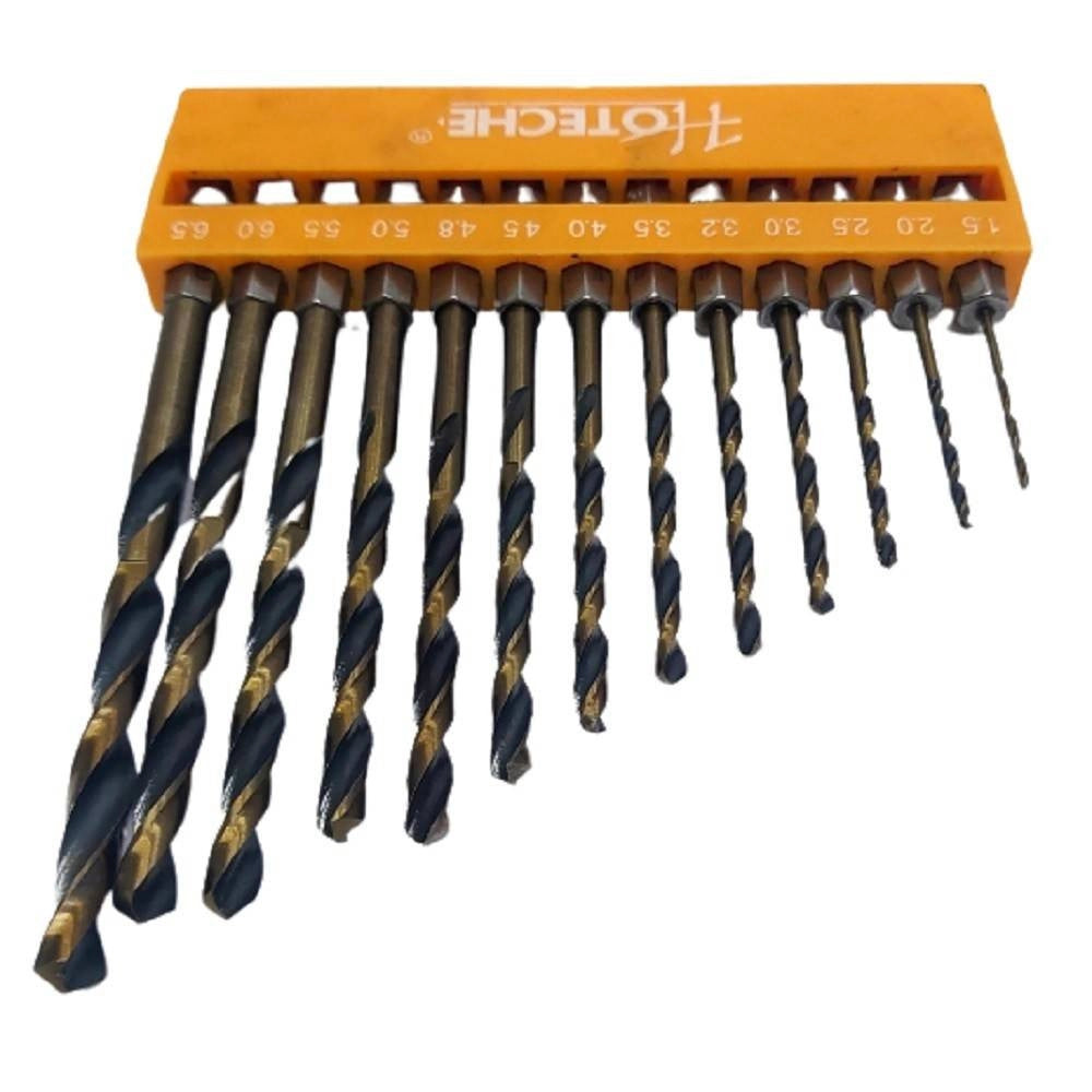Trade Shop - Set 13 Punte Esagonale Trapano Avvitatore Inserti Titanio Attacco 1/4" 1,5-6,5mm -