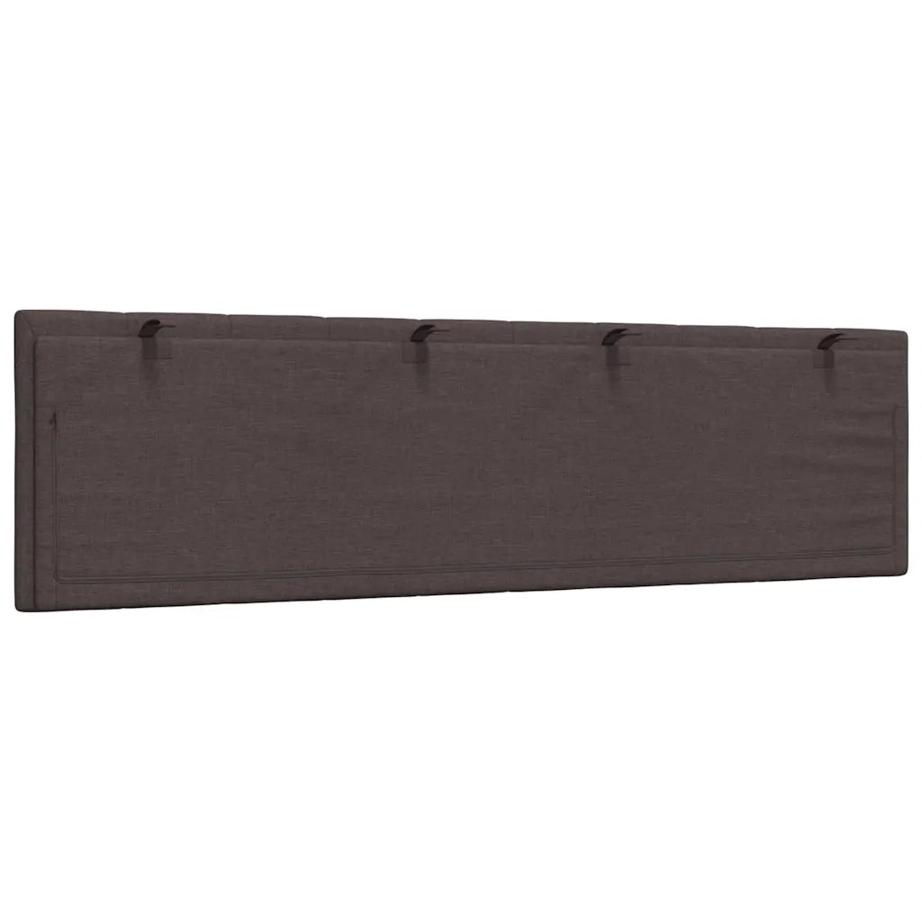 Cuscino Testiera-Cuscino per Testiera Hanko Marrone Scuro 180 cm in Tessuto
