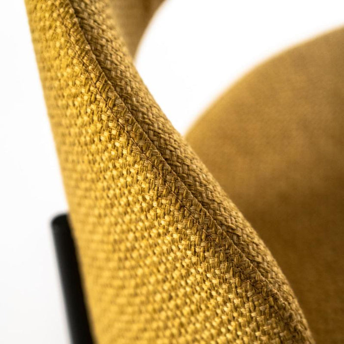 Set 2 Sedie 52x55,5xH78,5 cm in Tessuto Greta Giallo