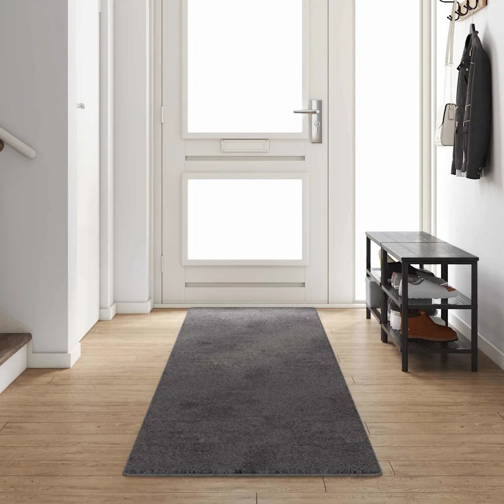 Runner in Moquette | Runner Tappeto Grigio 80 x 400 cm 100% Polipropilene Tuft