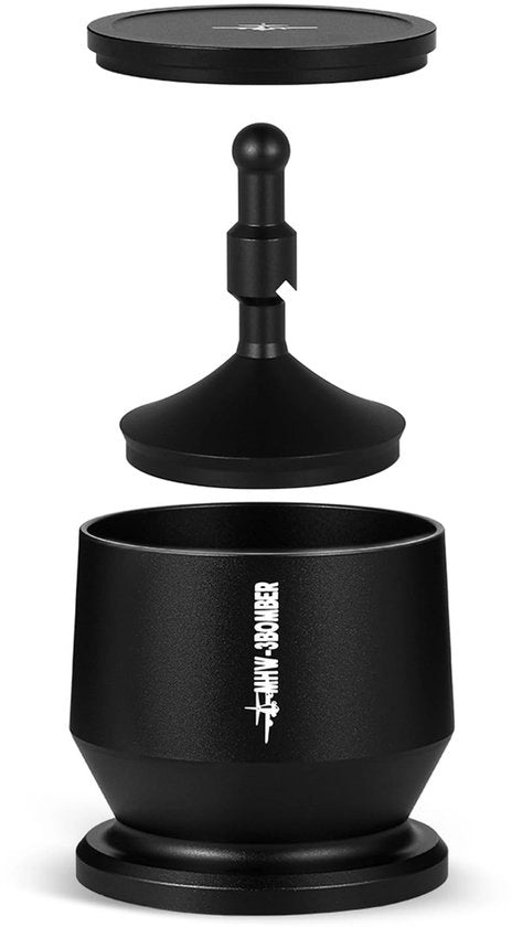 Distributore di Caffè in Alluminio Leggero - Totale Capacità 50g - Doseria con Anello di Regolazione - Caffettiera Barista - Strumento Professionale