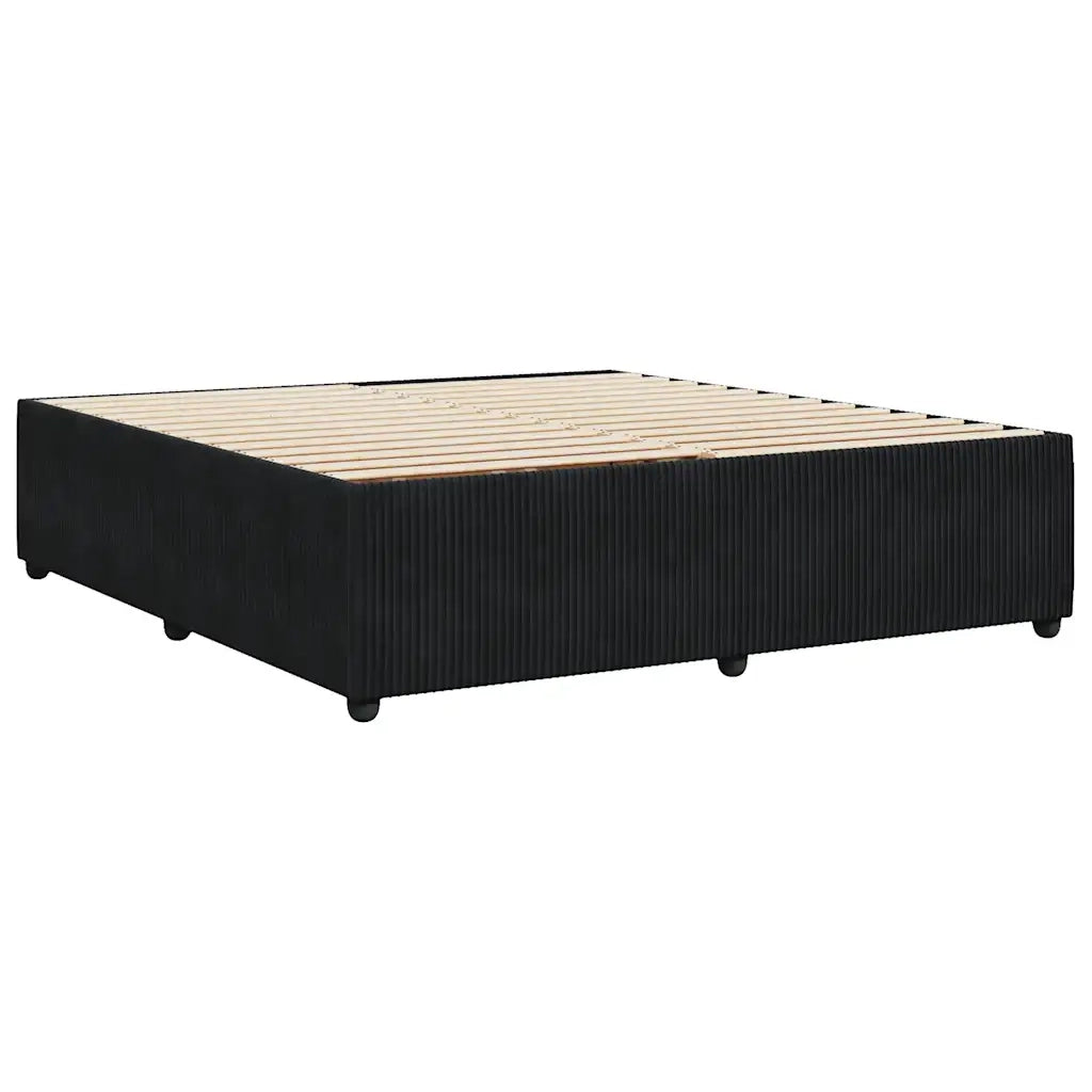 Giroletto senza Materasso Nero 180x200 cm in Velluto 3285026
