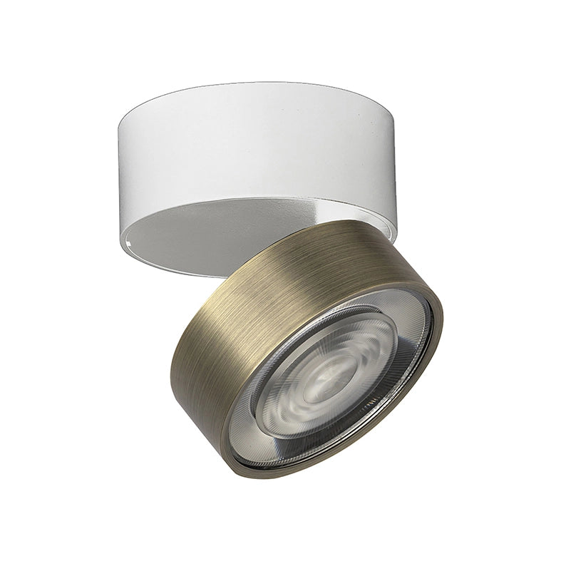 Hole - Applique/Plafoniera LED 13W 3000K CRI90 IP20 ottica 38° dimmerabile, in alluminio, finitura bianco/bronzo - Rossini Group
