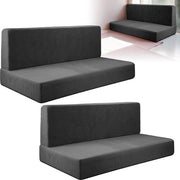Due supporti per cuscini per tenda universali - protezione per divano pieghevole - grigio scuro