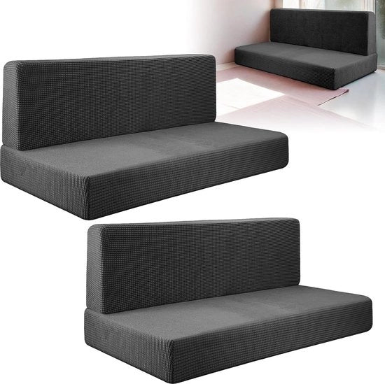 Due supporti per cuscini per tenda universali - protezione per divano pieghevole - grigio scuro