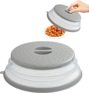 Microonde ventilatore pieghevole - copertura impermeabile all'acqua - riscaldamento alimentare - protezione contro le macchie di grasso - filtro per frutta con foro di vapore - set da 2 pezzi