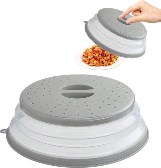Microonde ventilatore pieghevole - copertura impermeabile all'acqua - riscaldamento alimentare - protezione contro le macchie di grasso - filtro per frutta con foro di vapore - set da 2 pezzi
