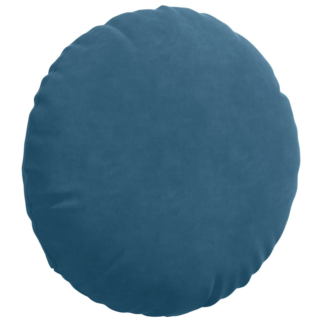 Cuscini per Seduta 2 pcs Blu Ø 40 x 13 cm Velluto 42014136